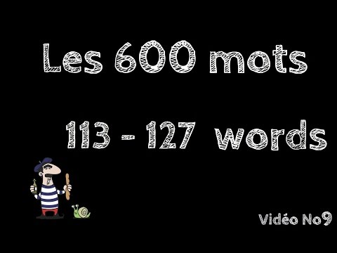 The 600 Most Common French Words | Vocab | Beginner | No9
