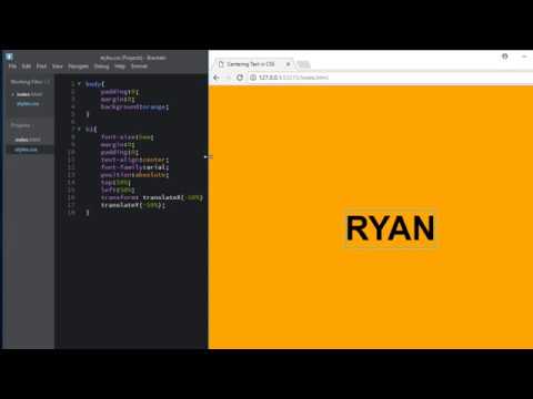 Centering Text in CSS