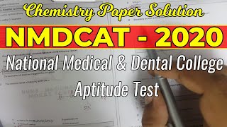 NMDCAT - 2020 (Chemistry Paper Solution)