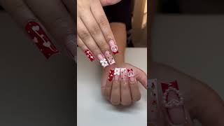 STRAWBERRY SHORTCAKE NAILS🍓🍰#acrylicnails #shortsvideo #instagramnails