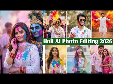 Holi Photo Ai  Editing For Girls | Holi Photo Editing prompts | Google Gemini ai photo prompts