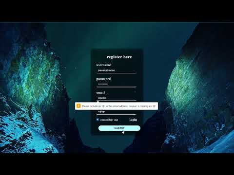 create login and registration page using html css JavaScript