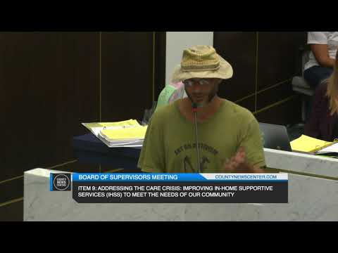 Jason Robo public comment on in home care crisis to San Diego Supervisors