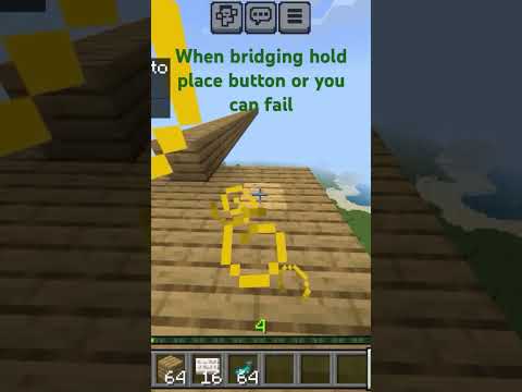 Tutorial how to fast bridging in mcpe like pros😎#fastbridge #minecraft #gaming #gameplay #mcpe