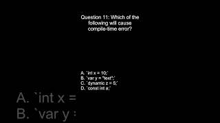 .NET Programming Interview Question #11 | C# MCQ for Practice
