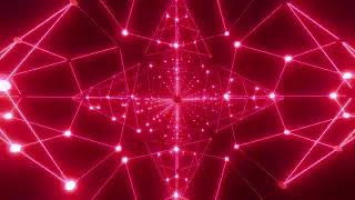 Neon Light stars made of lines and dots