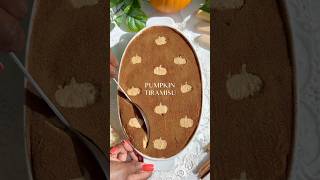 PUMPKIN TIRAMISU 🎃🍰 #dessert #pumpkintiramisu #falldessert #nobakedessert