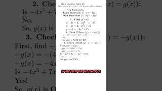 Odd or Even Function?  | Math Question Daily #46
