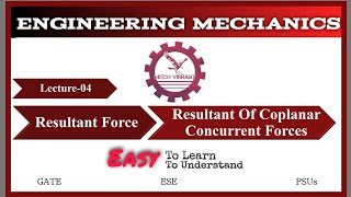 Resultant Force ||Methods for finding out the Resultant for Coplanar Concurrent Forces||GATE 🔥 Lt- 4
