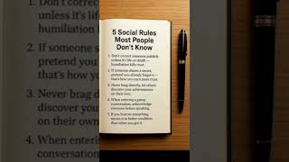 Unspoken Social Rules Everyone Should Know"