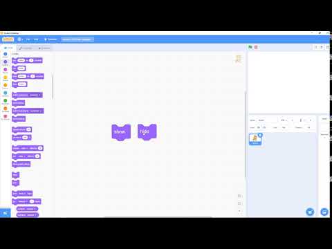 Scratch 3.7: Looks, Showing and hiding