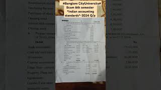 #Banglore City University#Bcom 6th semester /Indian accounting standards-2024 Q/p