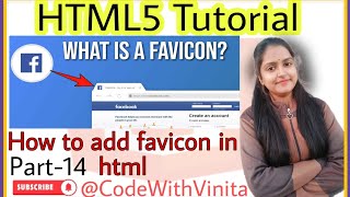 HTML Tutorial|Part-14|How to add a Favicon in html|How to generate favicon|@CodeWithVinita