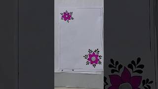 easy border design #creativeborderdesign #borderdesign #flowerborderdesign #cuteborderdesign