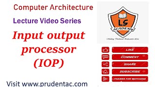 Input output processor IOP |  IOP and DMA Communication | COA Lecture series