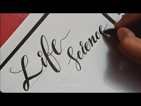 'Life science' calligraphy writing 