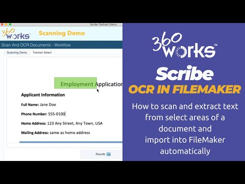 FileMaker OCR Demo #3 | How to Extract Text from Select Areas of a Document Using 360Works Scribe