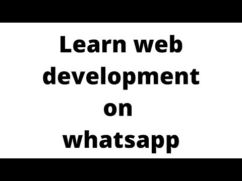 Learn web development on Whatsapp