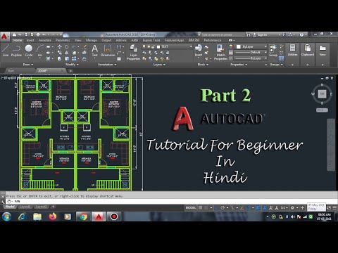 Autocad Basic Floorplan Tutorial For Beginner In Hindi(Part 2 of 3)|| Autocad With #Civil_architect