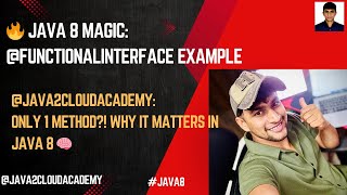 03. 🎯Java 8 FunctionalInterface Explained with Real Example | @FunctionalInterface in Depth✅