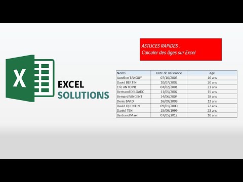 Astuces Excel - Le calcul d'âge