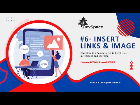 #6- Insert Link and Images in a Website| Quick Web Design Series | #html5 #web #ui