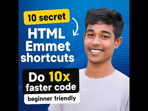 10 Screet HTMl Emmet shortcuts | Write HTML 10x Faster With Emmet shortcuts - Beginner | DevsRocky