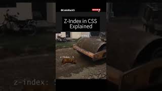 z-index in CSS explained #shortsfeed #programming #coding #css #memes