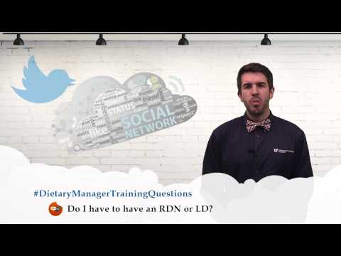 Registration Questions for Dietary Manager Training