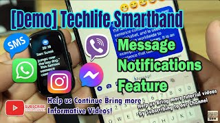 [Demo] Smart Notifications on Techlife Smartband  Model 
