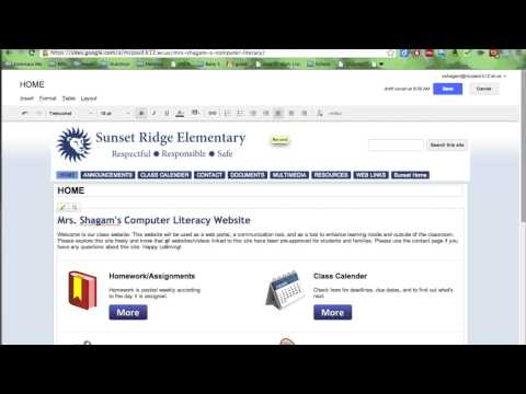 Google Sites - Basic Editing -Text