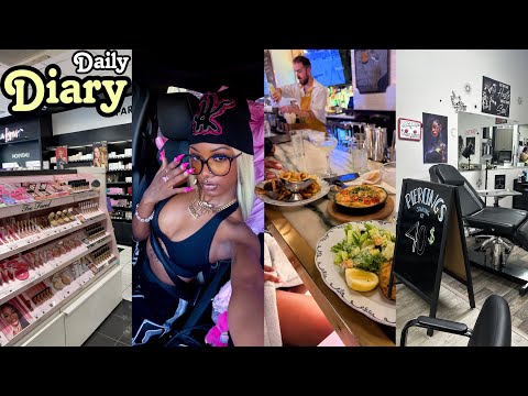 daily diary ♡ getting my face pierced + crush drama + updated makeup routine + dinner with friends