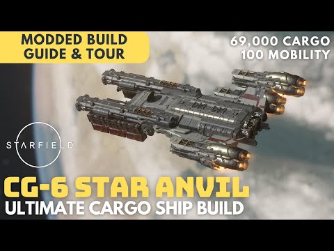 CG-6 Star Anvil | Endgame Cargo Hauler - Class M Ship Build | Starfield Ship Build Guide
