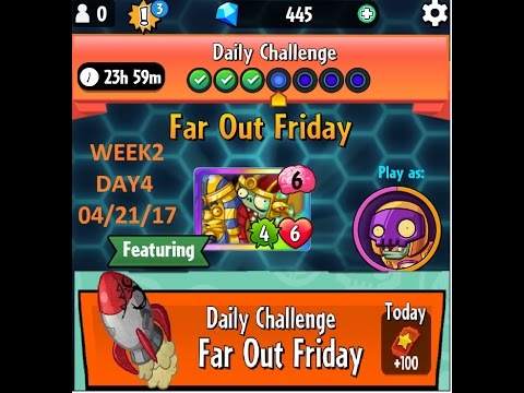Pvz heroes daily challenge FAR OUT FRIDAY week2day4