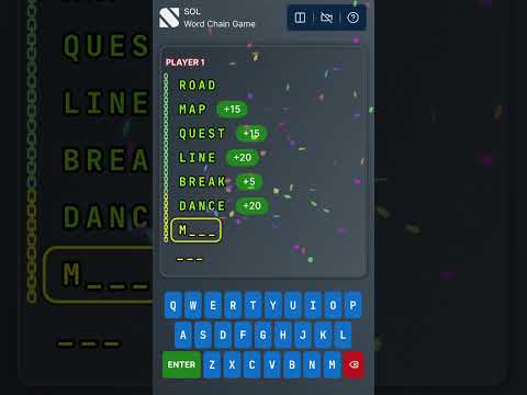 SOL Online Word Chain Game Play #shorts #games #gameplay #words #wordgames