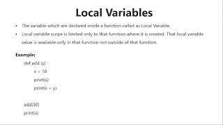 2  Local and Global variable