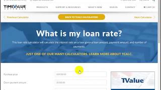 TCalc Calculator Issue (from TimeValue.com)