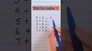 Easy trick only for genius || Math puzzle | #viral #shorts #youtubeshorts