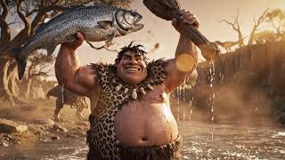 Giant Beast Battle – The Survival Journey of Three Cavemen | Funny AI Animation