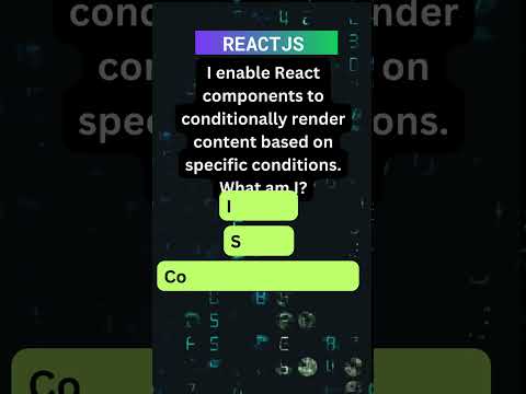 Demystifying Conditional Rendering in ReactJS: Craft Dynamic UIs Like a Pro! #coding #javascript