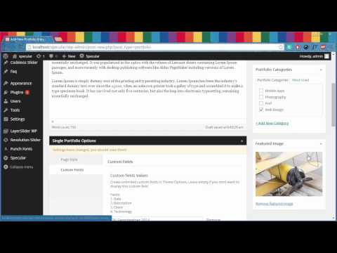 Specular - Portfolio, Portfolio Items