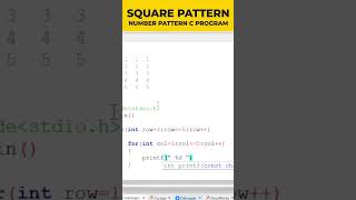 C pattern program 11111 22222 33333 44444 55555