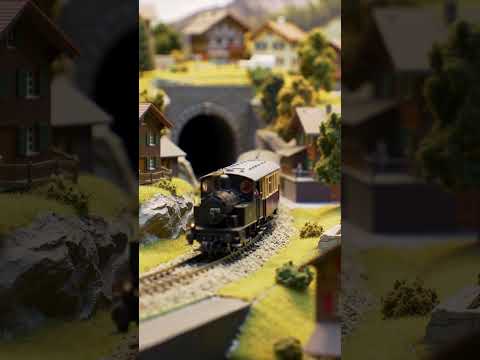 Keretaapi keluar dari terowongan #keretaapi #lokomotif #miniatur #shorts #veo2 #fypシ゚viral #trending