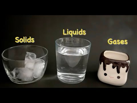 Why do solids, liquids, and gases have their own unique properties?