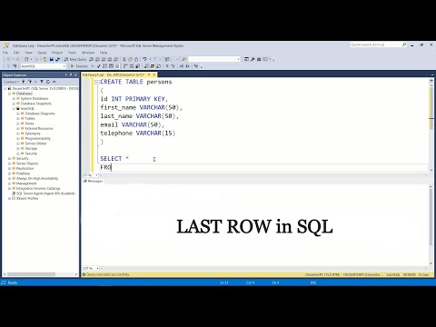How to get LAST ROW in SQL