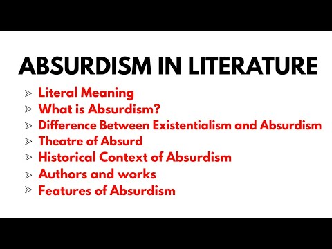 What is Absurdism in Literature? | Theatre of the Absurd | Existentialism vs Absurdism