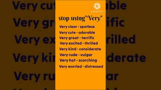 Stop saying "very" #learnenglish #learnsmart