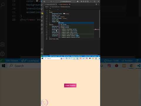 Simple Linear gradient button with animation using pure css #css #lineargradientbutton #frontend