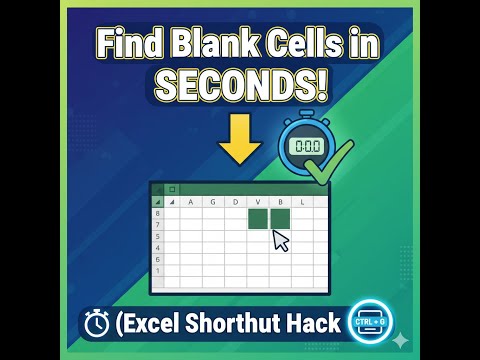 Find Blank Cells in Seconds! ⏱️ (Excel Shortcut Hack)