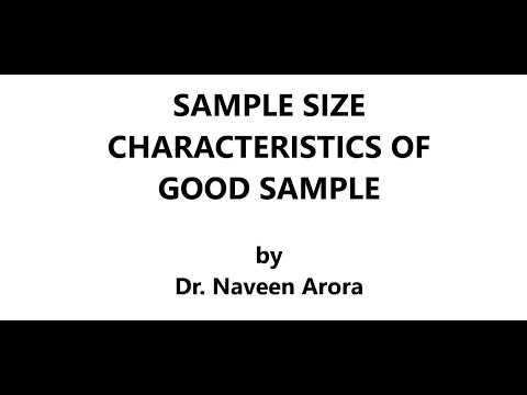 Sample size Characteristics of good sample Dr Naveen Arora